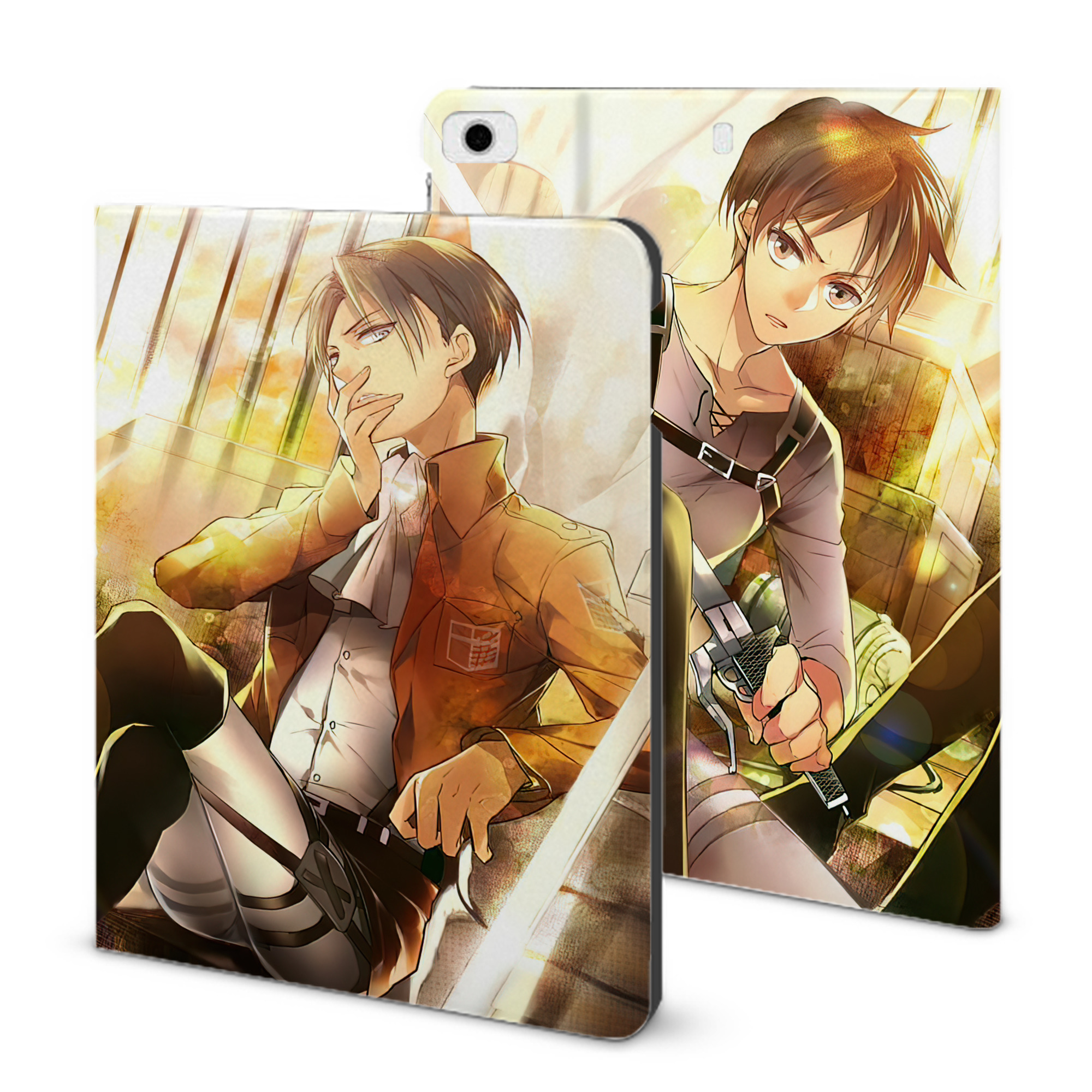 （画像用） 進撃の巨人 Attack on Titan IPad ケース ブック型 PUレザー TPU 耐衝撃 軽量 薄型 ペン収納なし 全面保護 IPad 各モデル対応